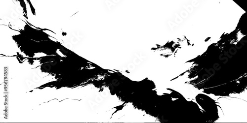 Old black and white grunge background. Monochrome abstract texture of dust. 