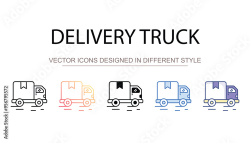 Delivery Truck icon design with white background stock illustration