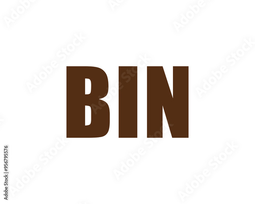 BIN logo design vector template. BIN