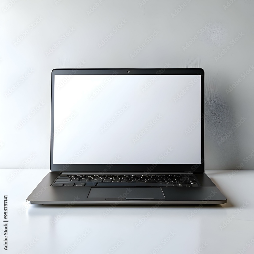 Clean and minimalist mockup of a black laptop with a blank screen. perfect for showcasing your website. app. or design. Clean and minimalist mockup of a black laptop with a blank screen. perfect for showcasing your website. app. or design.