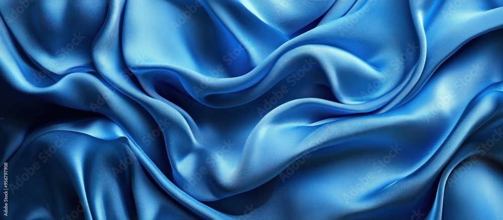 Blue Satin Fabric Texture Blue Satin Fabric Texture