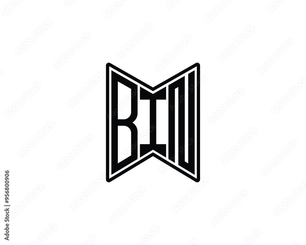 BIN logo design vector template. BIN BIN logo design vector template. BIN