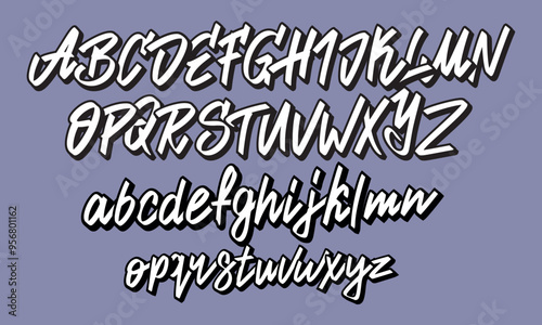 Hand drawn vector alphabet isolated. Decorative artistic font.