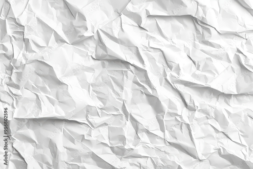 Fototapeta premium White crumpled paper texture