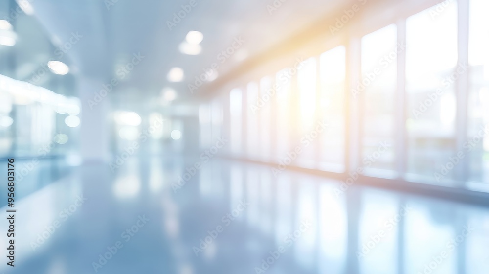 A blurred interior space with large windows, suggesting a modern and open environment. A blurred interior space with large windows, suggesting a modern and open environment.