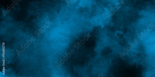 Abstract background with soft and bright blue grunge watercolor, old style dark blue grunge texture, Abstract blue smoke on black background, Beautiful abstract colorful multicolor texture.