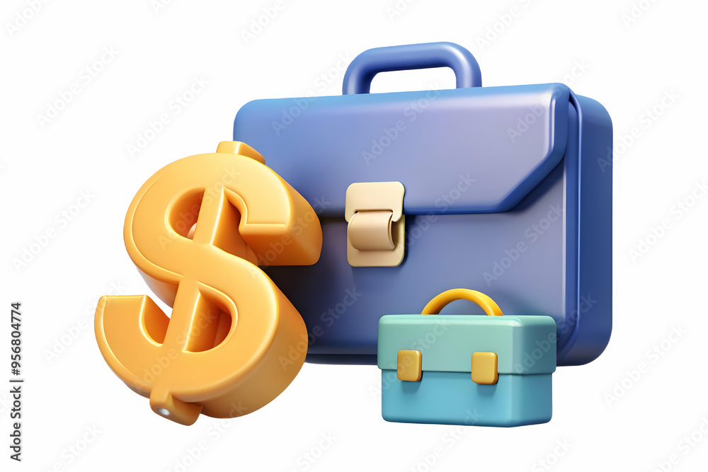 Flat Floating dollar sign and briefcase with Budget Planning text concept as A dynamic vector illustration of a floating dollar sign and briefcase with the text Budget Planning. The design is isolated Flat Floating dollar sign and briefcase with Budget Planning text concept as A dynamic vector illustration of a floating dollar sign and briefcase with the text Budget Planning. The design is isolated