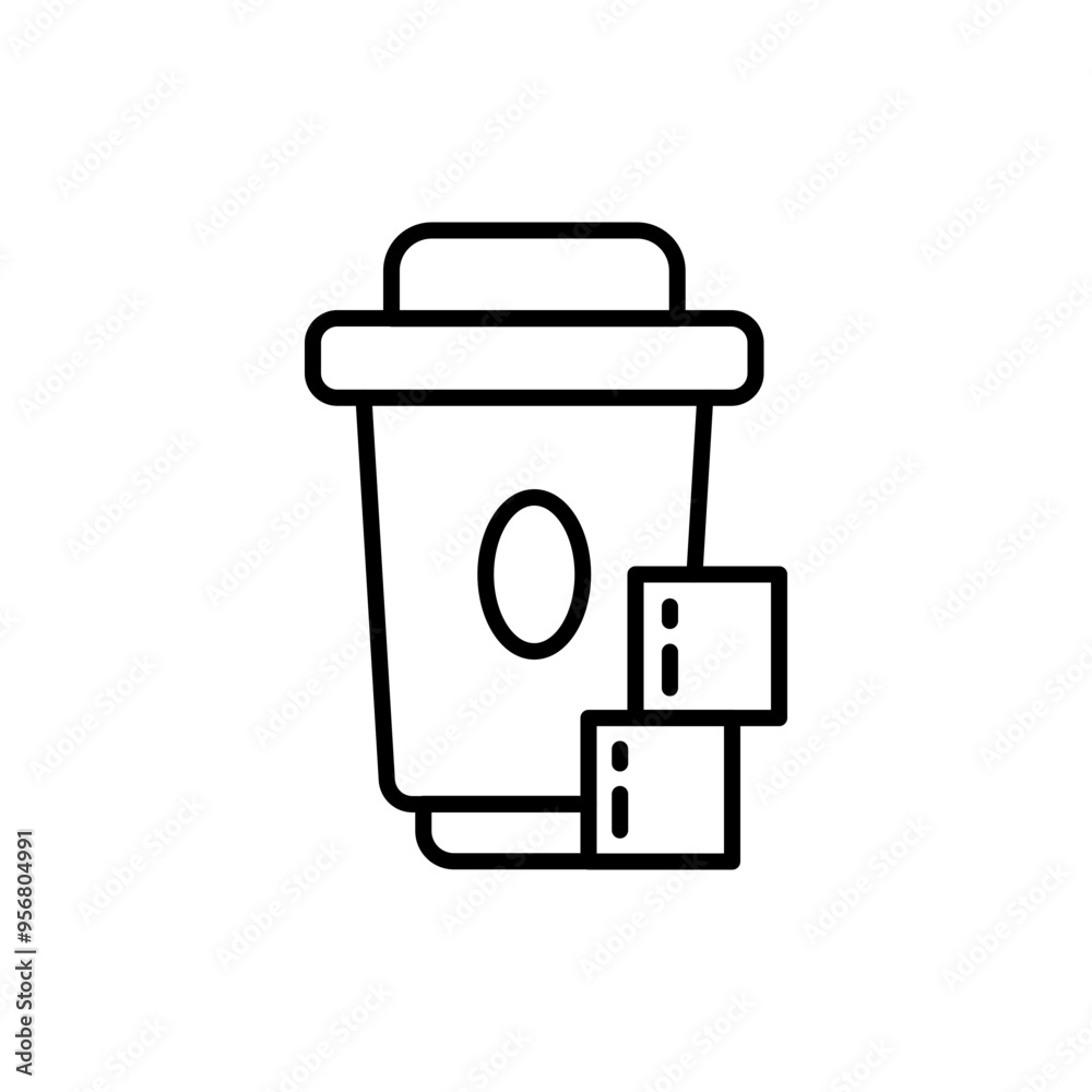 Ice cube drink outline icons, minimalist vector illustration ,simple transparent graphic element .Isolated on white background Ice cube drink outline icons, minimalist vector illustration ,simple transparent graphic element .Isolated on white background