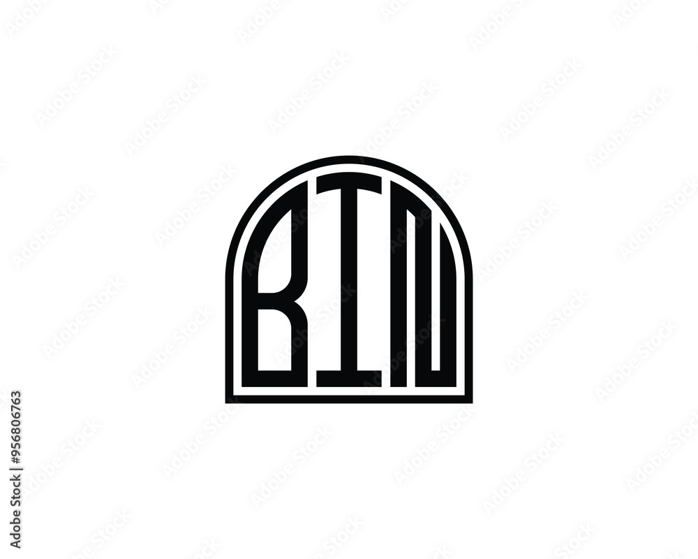 BIN logo design vector template. BIN BIN logo design vector template. BIN