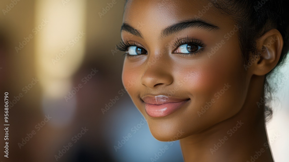 A close-up of a ballet dancer's face filled with joy as she executes a perfect pirouette, her eyes sparkling with passion and pride. A close-up of a ballet dancer's face filled with joy as she executes a perfect pirouette, her eyes sparkling with passion and pride.