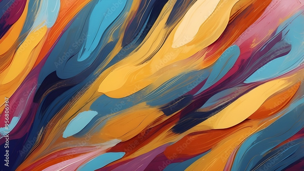 Vibrant abstract painting pattern with innovative, high-quality, worldwide color technology stock photo illustration design generative artificial intelligence Vibrant abstract painting pattern with innovative, high-quality, worldwide color technology stock photo illustration design generative artificial intelligence