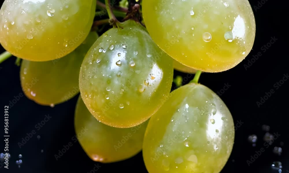 fresh grapes rotating 4k 25fps video 4k video