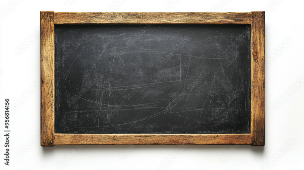 Chalkboard Frame, A blank chalkboard with a wooden frame, perfect for adding your own text or drawings Isolated on a white background for easy use Chalkboard Frame, A blank chalkboard with a wooden frame, perfect for adding your own text or drawings Isolated on a white background for easy use
