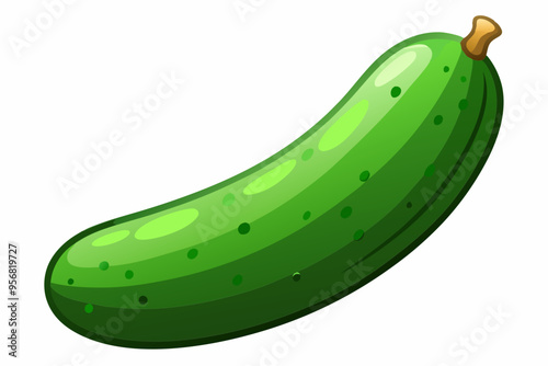 Cucumber vegetable icon isolated on white