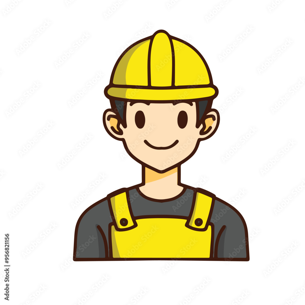 illustration of the profession of a builder illustration of the profession of a builder