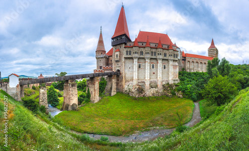 Corvin Castle (Castelul Corvinilor) or Hunyad Castle (Castelul Huniazilor) built arround 1446, Hunedoara, Transylvania, Romania photo