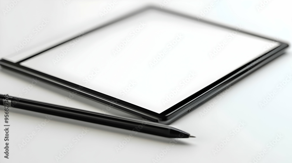 3D Icon Tablet and stylus with Work From Anywhere text in a border frame with copy space concept as Camera movement Pan across the tablet and stylus focusing on the text. Scene Sleek and modern layout 3D Icon Tablet and stylus with Work From Anywhere text in a border frame with copy space concept as Camera movement Pan across the tablet and stylus focusing on the text. Scene Sleek and modern layout