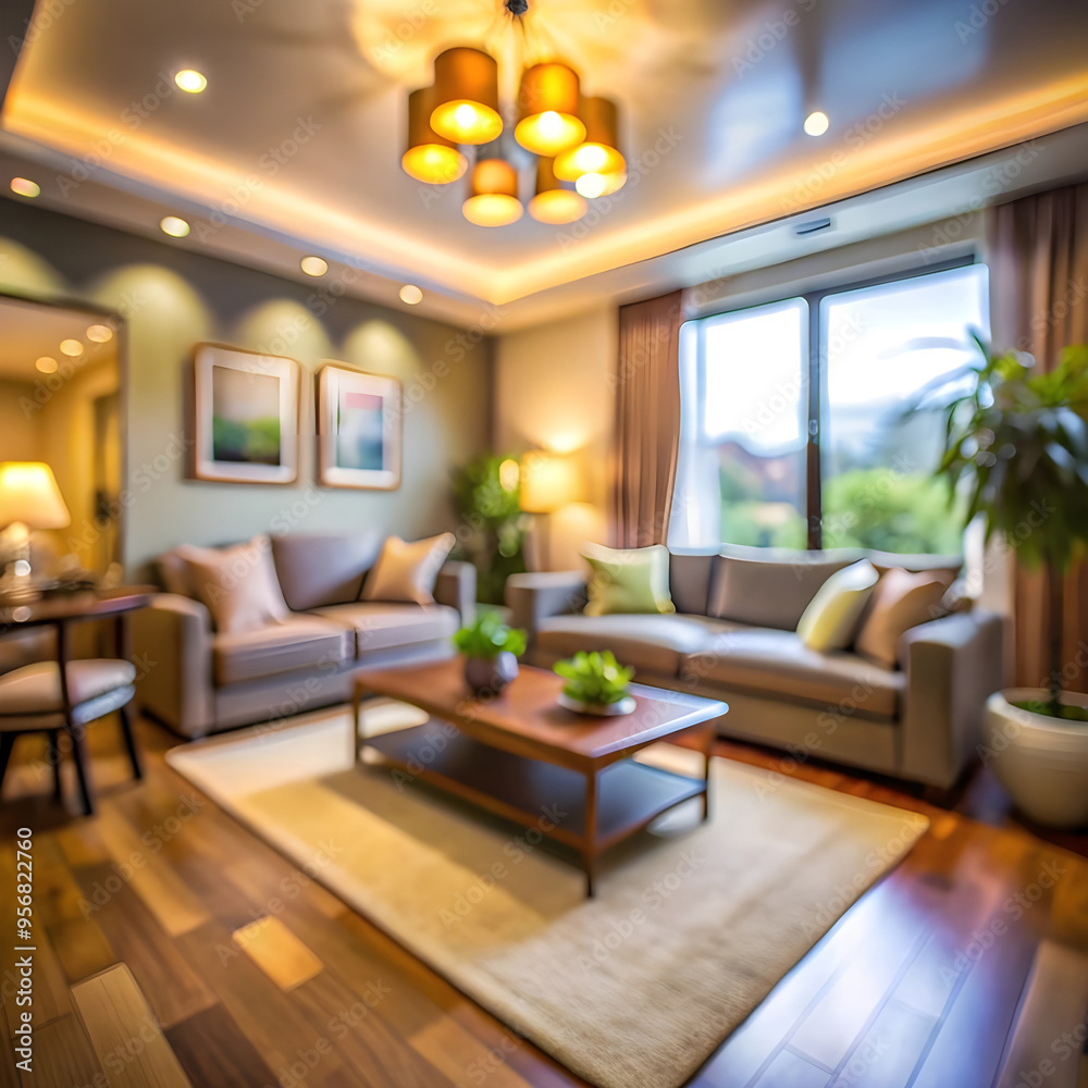blurred living room blurred living room