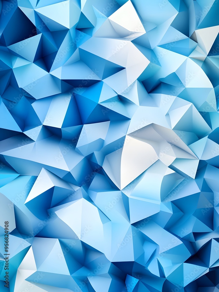 Abstract Blue Low Poly Background. Abstract Blue Low Poly Background.
