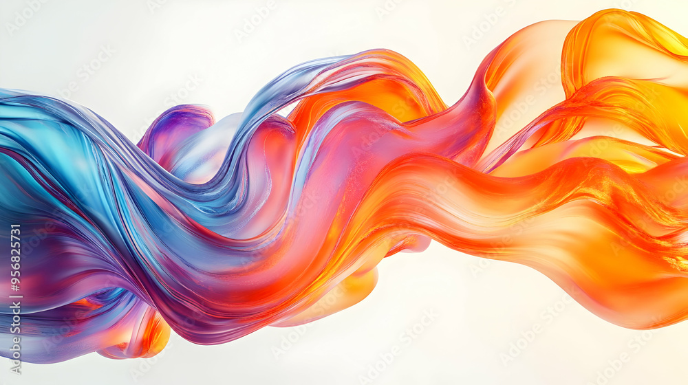 Abstract digital art featuring glossy waves and shapes representing remote work in a flexible workspace concept as Camera movement Pan across the waves and shapes as they interact with digital tools. Abstract digital art featuring glossy waves and shapes representing remote work in a flexible workspace concept as Camera movement Pan across the waves and shapes as they interact with digital tools.