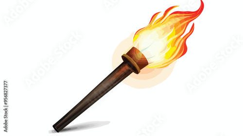 Torch Isolated on White Background