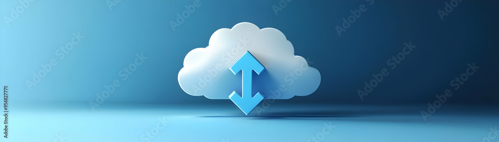 Cloud Storage Icon concept as A cloud storage icon with an upload arrow symbolizing data sharing during virtual meetings isolated on a white background for a modern and clear visual. in Photo Stock Cloud Storage Icon concept as A cloud storage icon with an upload arrow symbolizing data sharing during virtual meetings isolated on a white background for a modern and clear visual. in Photo Stock