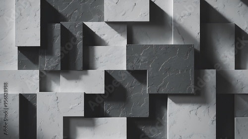 Abstract Grey and White Textured Wall