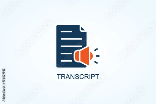 Transcript Vector  Or Logo Sign Symbol Illustration