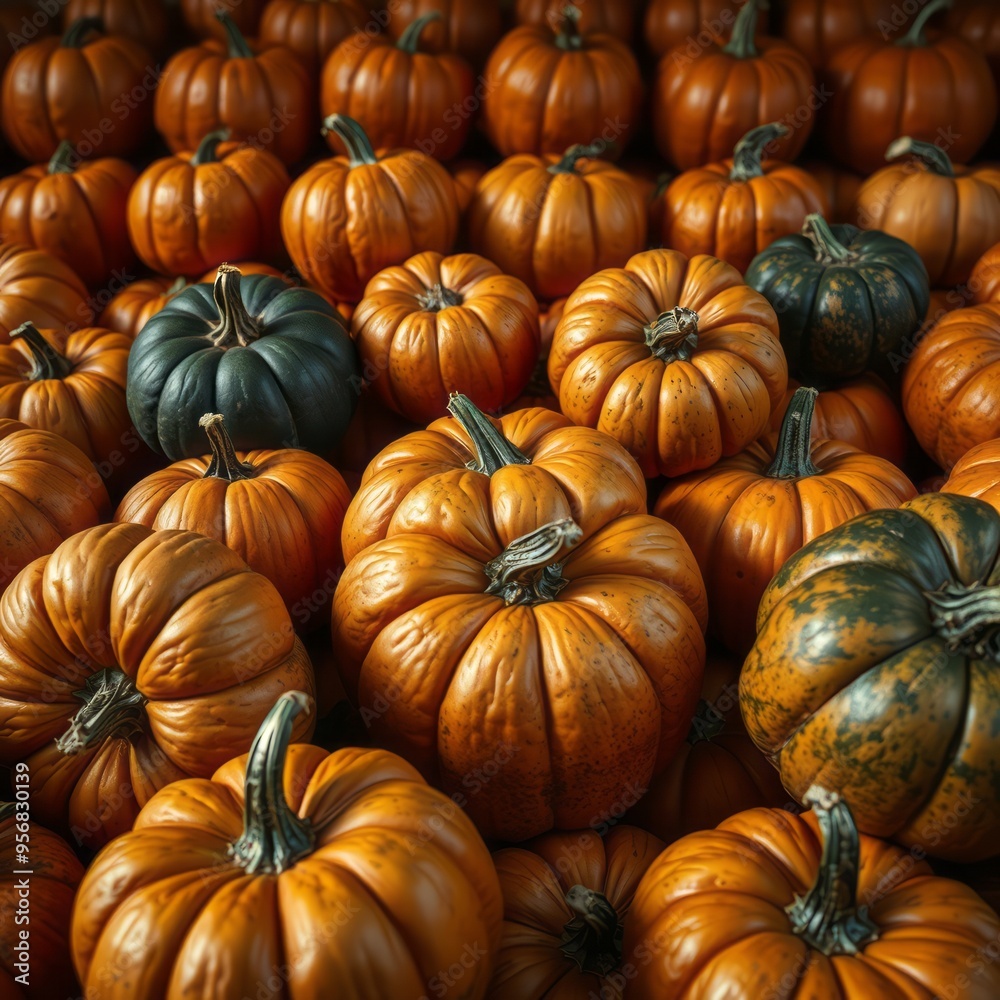 Vegetables horizontal pattern from pumpkins, backgrounds for halloween, Ultra realistic, Photorealistic Vegetables horizontal pattern from pumpkins, backgrounds for halloween, Ultra realistic, Photorealistic