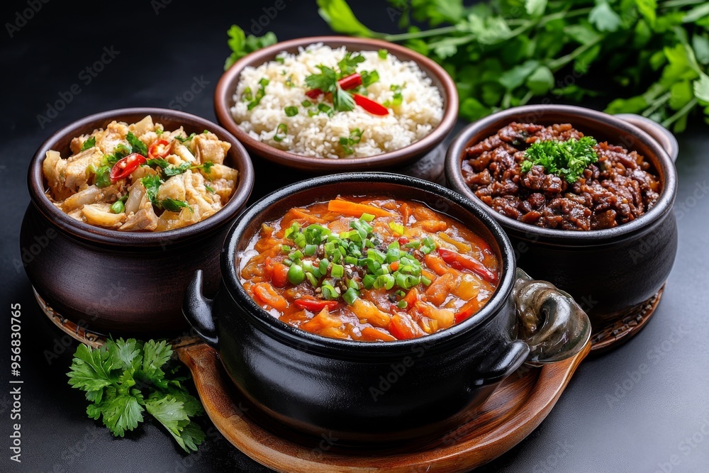 National cuisine, hearty stews, fragrant spices highlight the warmth and comfort of home-cooked meals National cuisine, hearty stews, fragrant spices highlight the warmth and comfort of home-cooked meals