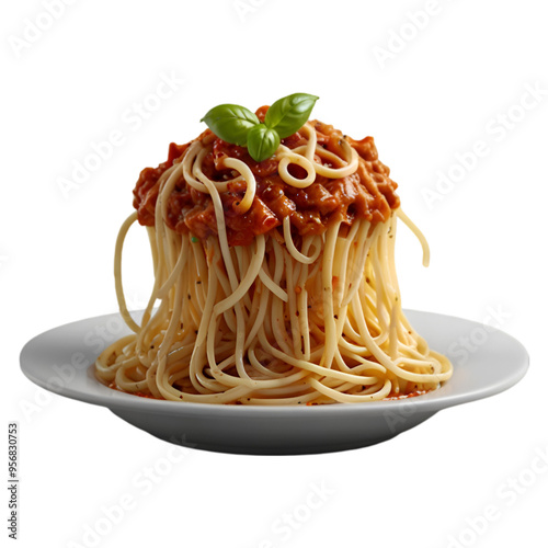 Spaqhetti cabonara on a transparent background
 photo