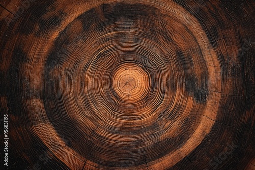 Closeup of a tree's rings