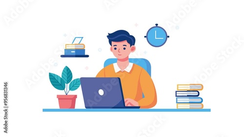 2d animation, online learning cartoon 4k video 