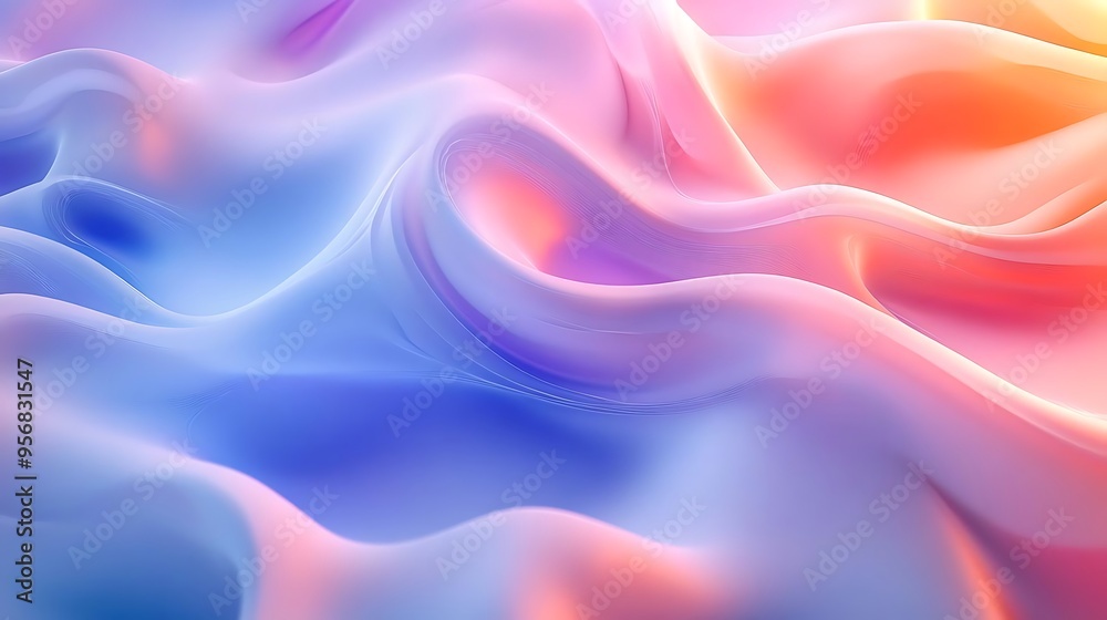 Abstract Background with Swirling Pink and Blue Hues - Digital Art Illustration Abstract Background with Swirling Pink and Blue Hues - Digital Art Illustration
