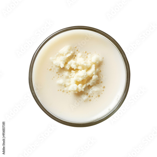 Kefir, Dairy, Isolated on Transparent Background, Graphic Resource for Gourmet Advertising, Menu Design, Website Banners, Packaging, and Social Media Campaigns