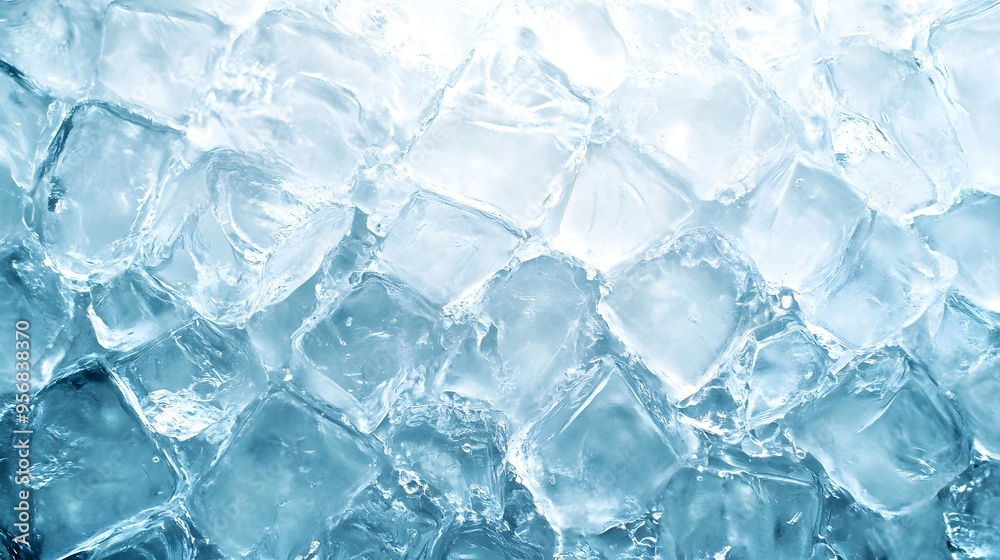 Close-up of Crystallized Blue Ice Cubes Close-up of Crystallized Blue Ice Cubes