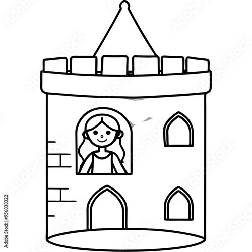 Princess in a tower, awaiting rescue