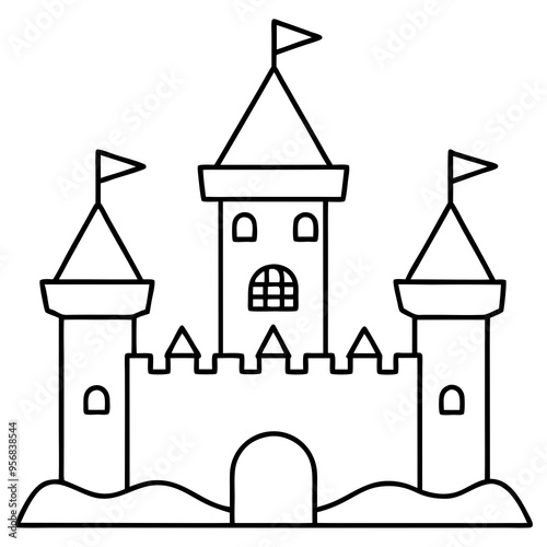 Castle surrounded by a moat