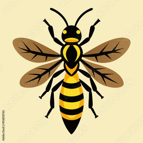 vector illustration of bee