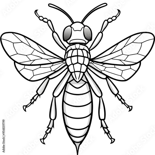 vector illustration of bee