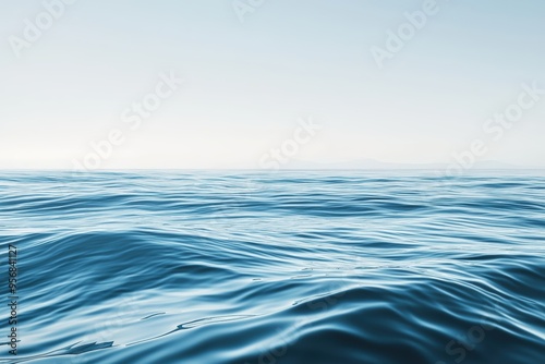 Calm blue ocean waves