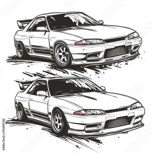 jdm, jdm cars, shirt design, white background
