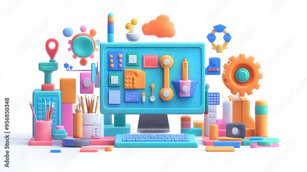 Glossy Online Coding Workshop concept as A glossy image of students participating in an online coding workshop with sleek digital tools and vibrant design elements perfect for promoting tech focused o