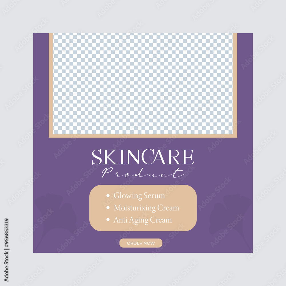 Fototapeta premium skincare banner, spa web banner, beauty treatment flyer, skin care poster, beauty treatment template, beauty and spa template, spa salon web banner