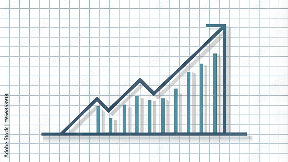 A stylized graph line icon rises upward, symbolizing growth and progress, set against a clean white background with a subtle grid pattern. A stylized graph line icon rises upward, symbolizing growth and progress, set against a clean white background with a subtle grid pattern.