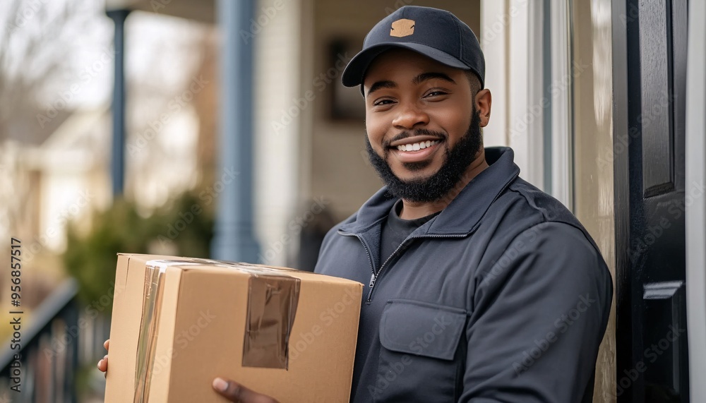 Dedicated Delivery Staff Member Holding Package at Residence - Exploring the Vital Role of Delivery Jobs in Our Daily Lives Dedicated Delivery Staff Member Holding Package at Residence - Exploring the Vital Role of Delivery Jobs in Our Daily Lives