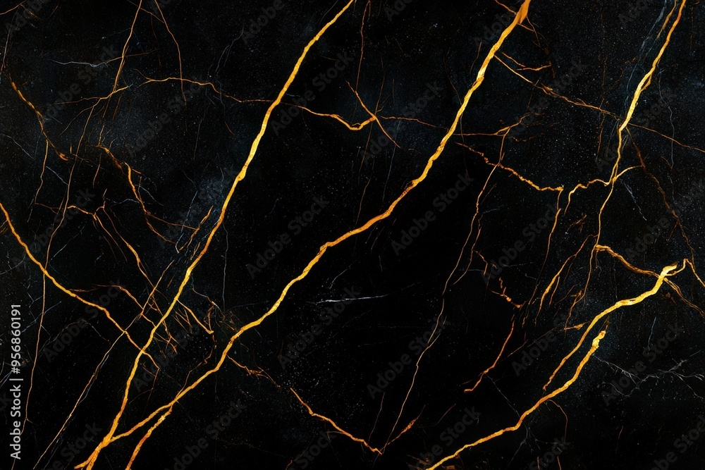 Black marble with gold veins Black marble with gold veins