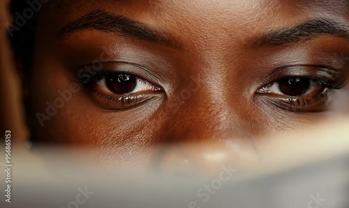 Mozambican Woman Reading Important Documents