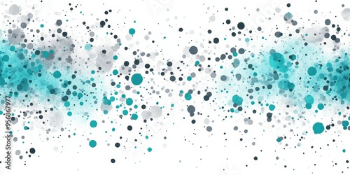 Grunge style gray and turquoise spots on a white background for creative design