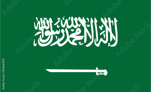 Illustration of Saudi Arabia flag